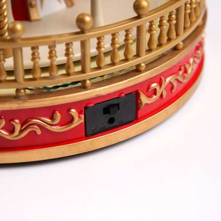 Светодиодная фигура Sima-Land «Красная карусель» 23×28×23 см полистоун USB свечение мульти