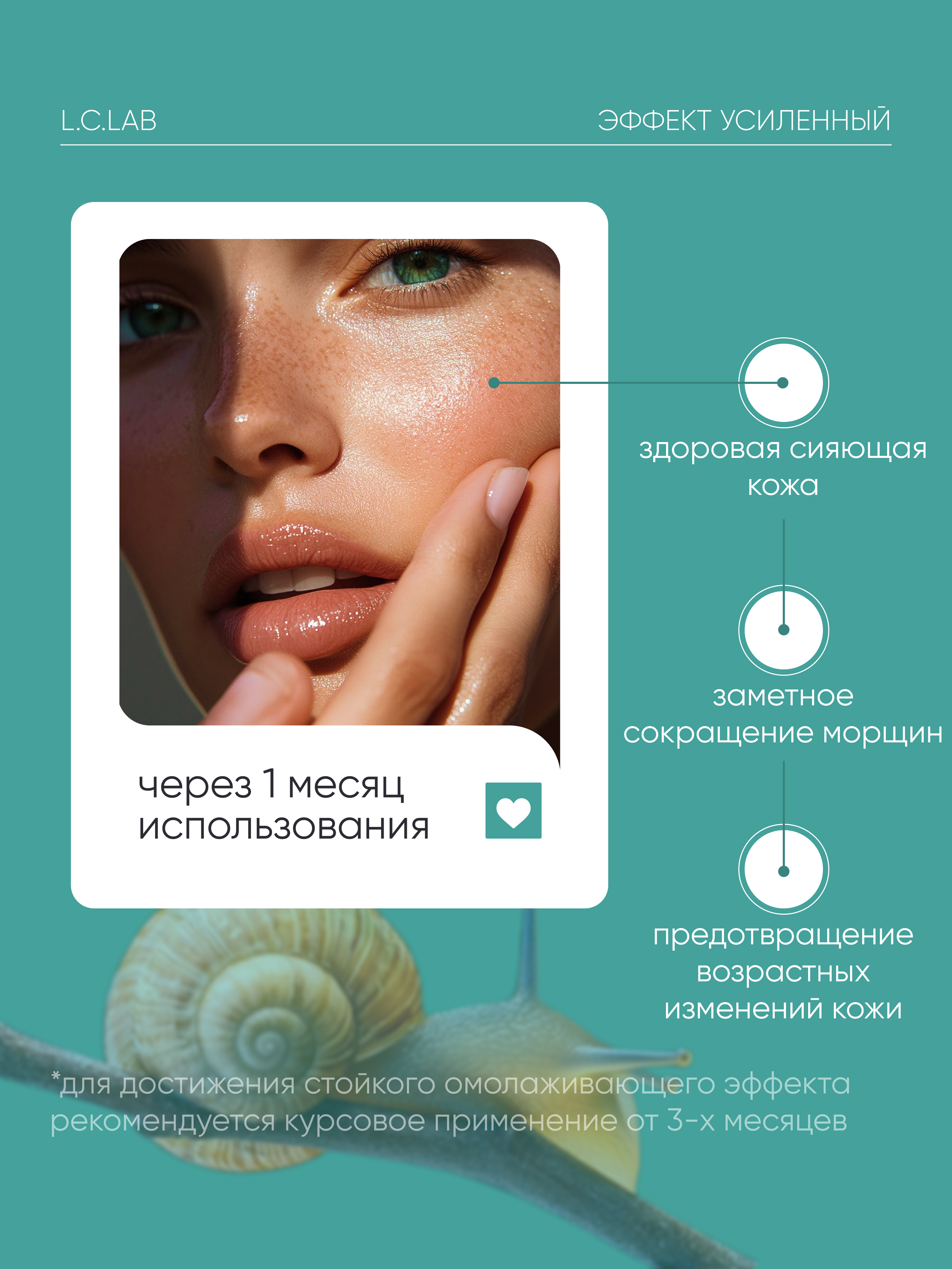 Сыворотка для лица и век I.C.Lab Individual cosmetic Омолаживающая с красным женьшенем и муцином улитки 30 мл - фото 4