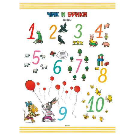 Книга Clever Первые книжки малыша Чик и Брики 10 развивающих плакатов малыша Шеффлер А