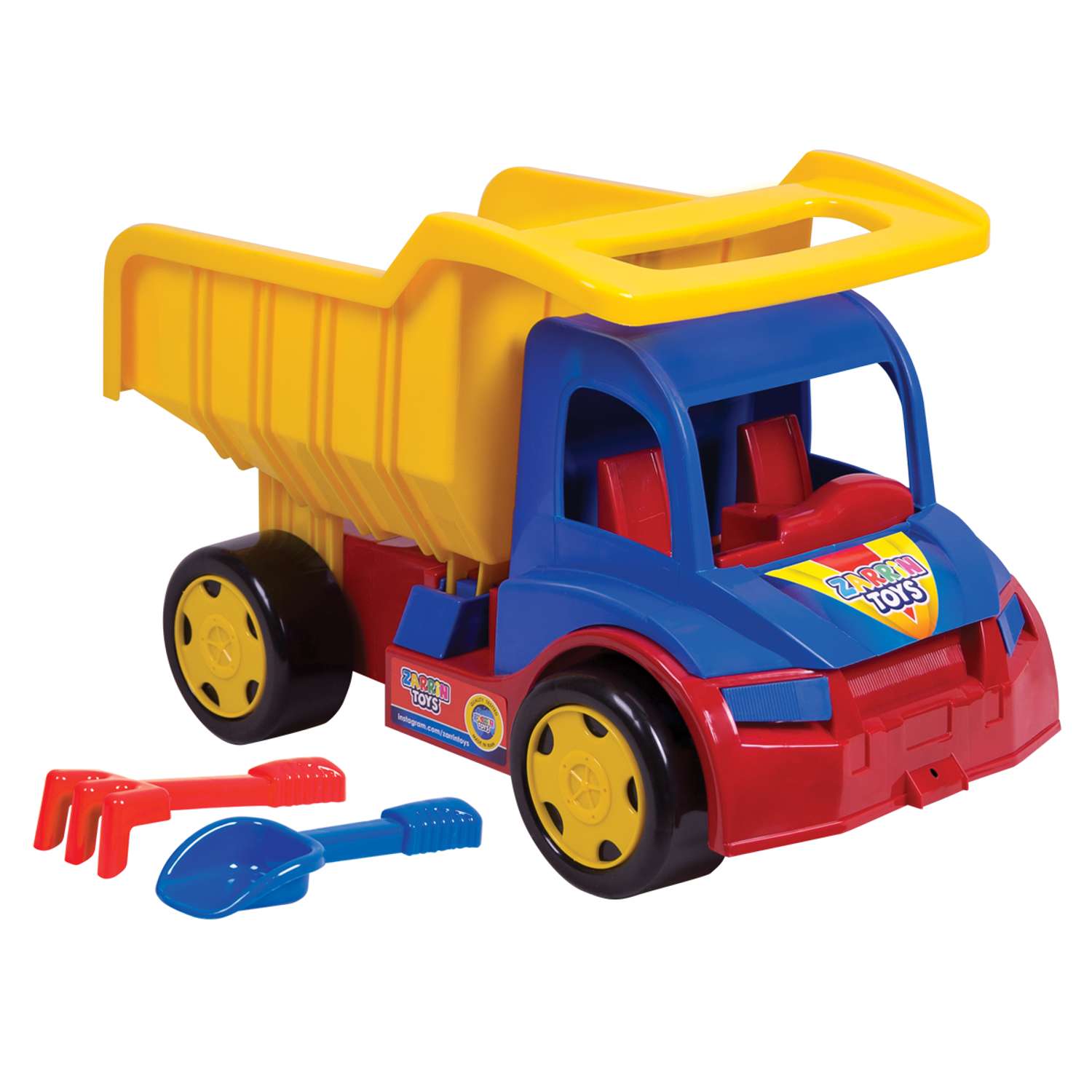 Автомобиль грузовик игрушечный Zarrin Toys MineTrack 120 и набор песочный F1-1/синий-желтый - фото 3