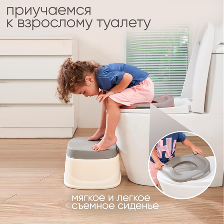 Горшок детский анатомический Solmax 3 в 1 для мальчика и девочки Kids