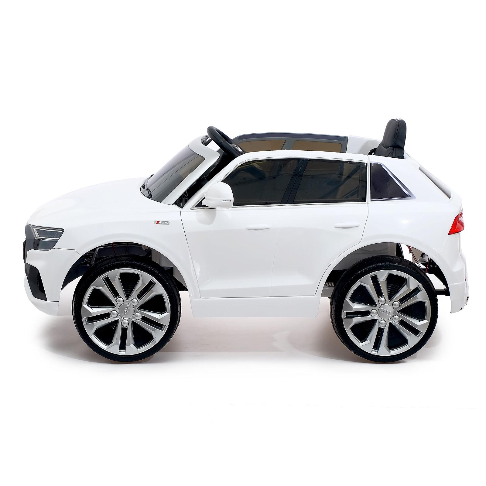 Электромобиль Sima-Land Audi Q8 EVA колеса кожаное сидение цвет белый - фото 2
