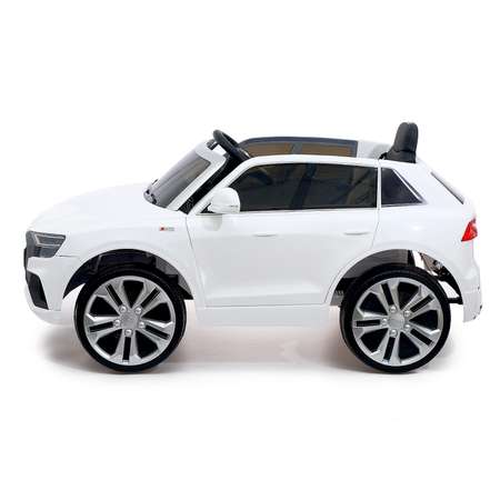 Электромобиль Sima-Land Audi Q8 EVA колеса кожаное сидение цвет белый