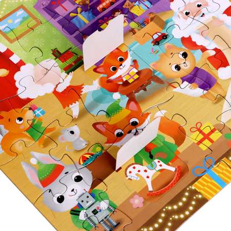 Пазл Puzzle Time с окошками «Мастерская Дедушки Мороза»
