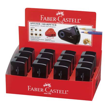 Точилка FABER CASTELL Sleeve 2 отверстия контейнер черная