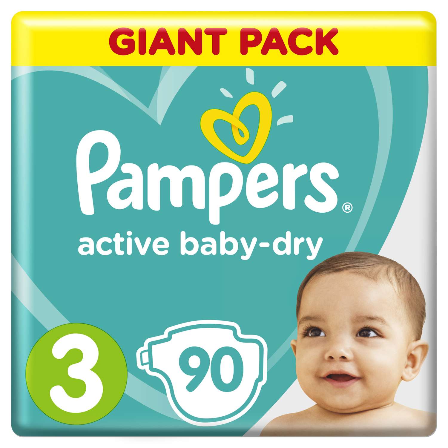 Подгузники Pampers Active Baby-Dry 3 6-10кг 90шт - фото 1