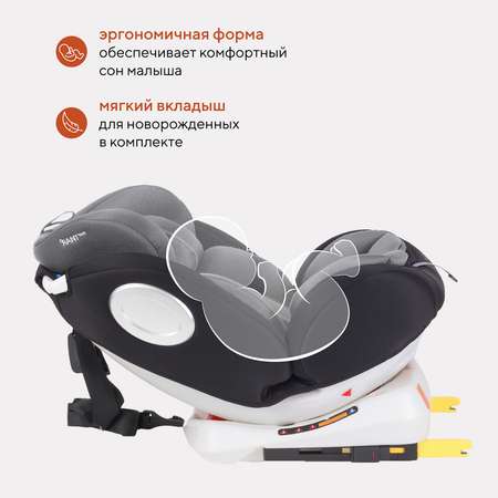 Автокресло Rant Basic Twist isofix Grey группа 0+-1-2-3 0-36 кг