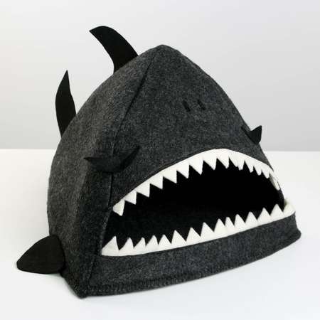 Домик для животных Пушистое счастье из войлока «Зубастая акула»