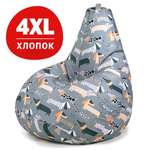Кресло-мешок груша Bean Joy размер XХХXL мебельный хлопок Озорные таксы