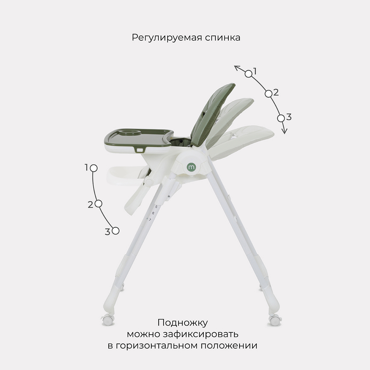 Стол-стул MOWbaby Honey RH600 Green - фото 3