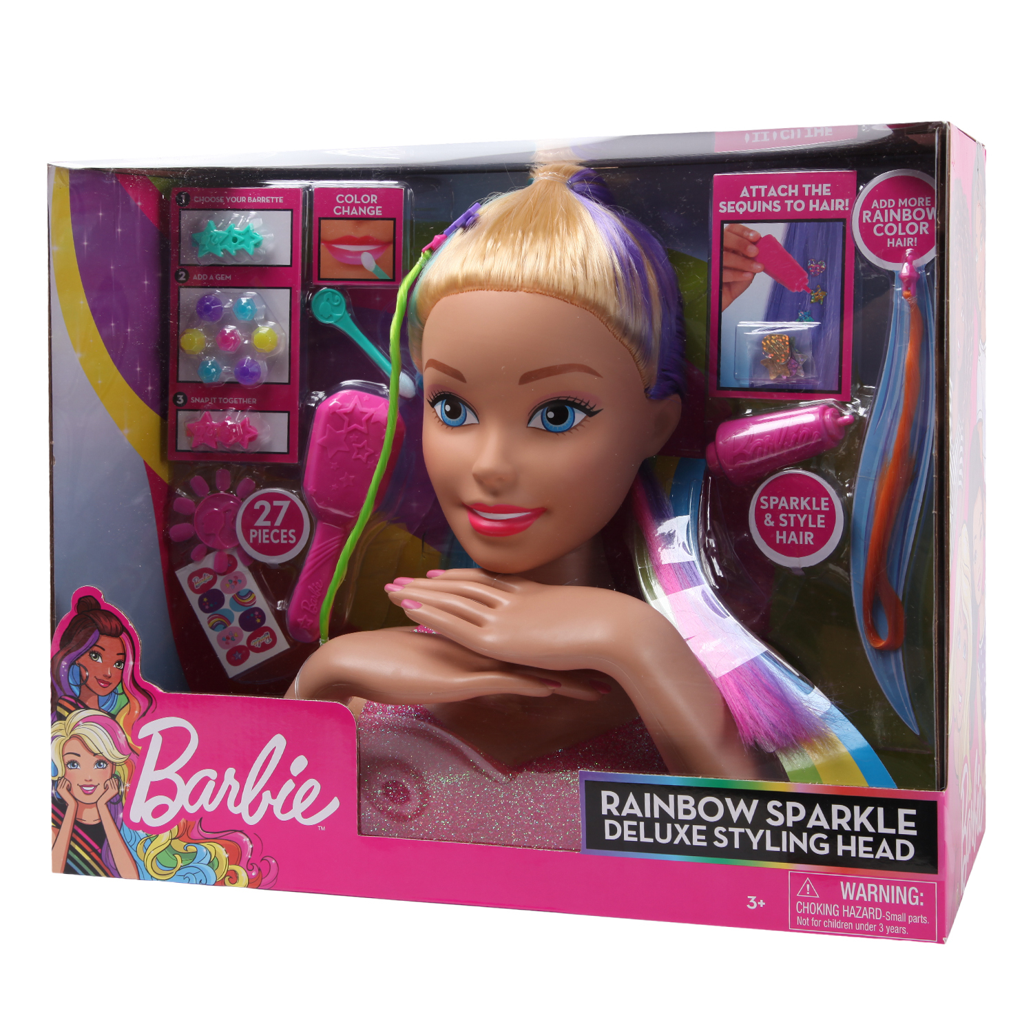 Торс для создания причесок Barbie Делюкс 63225 купить по цене 999 ₽ в  интернет-магазине Детский мир