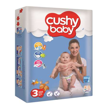 Подгузники детские CUSHY BABY Размер 3