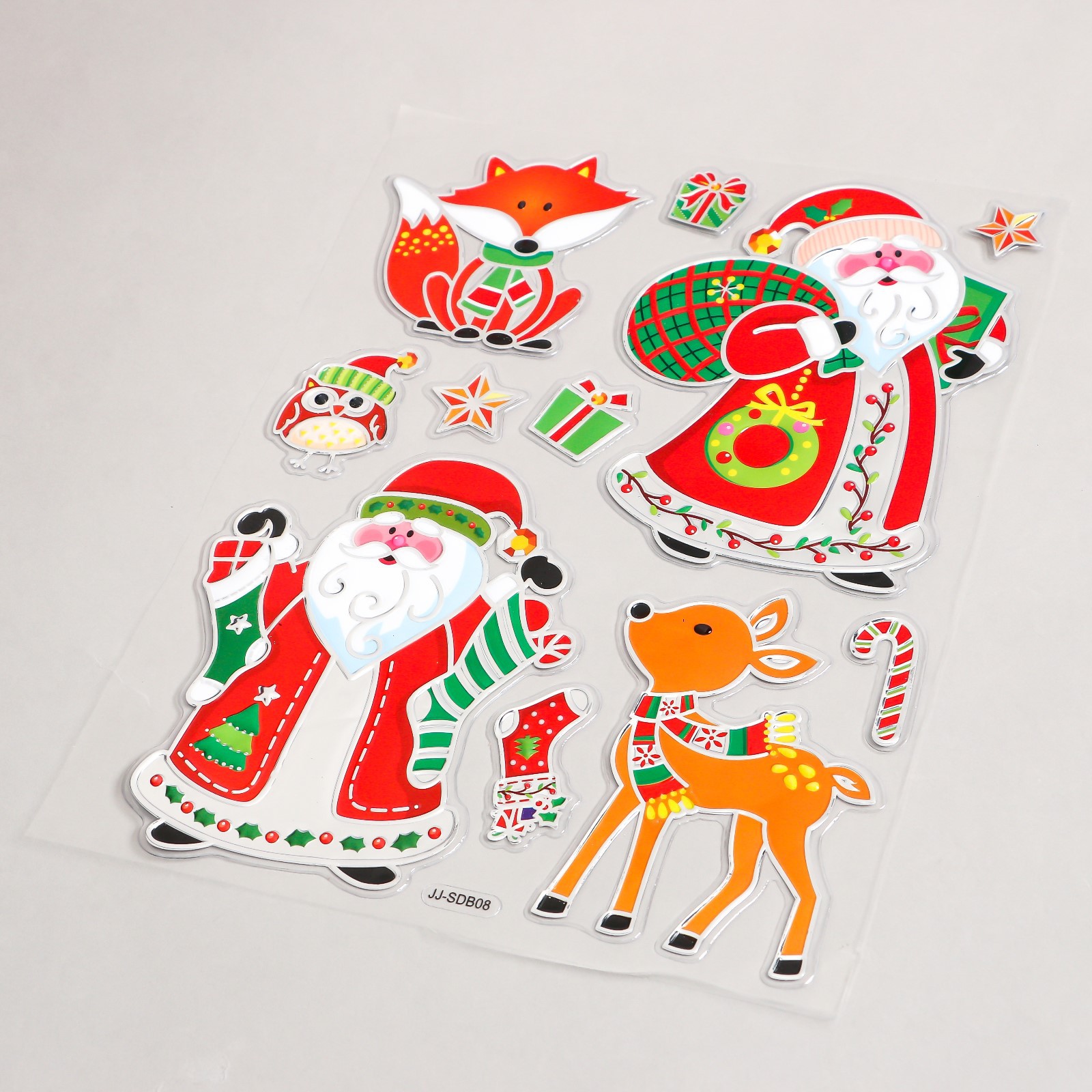 Наклейка Sima-Land пластик «Дед Мороз и лесные животные» 24х33 см - фото 3