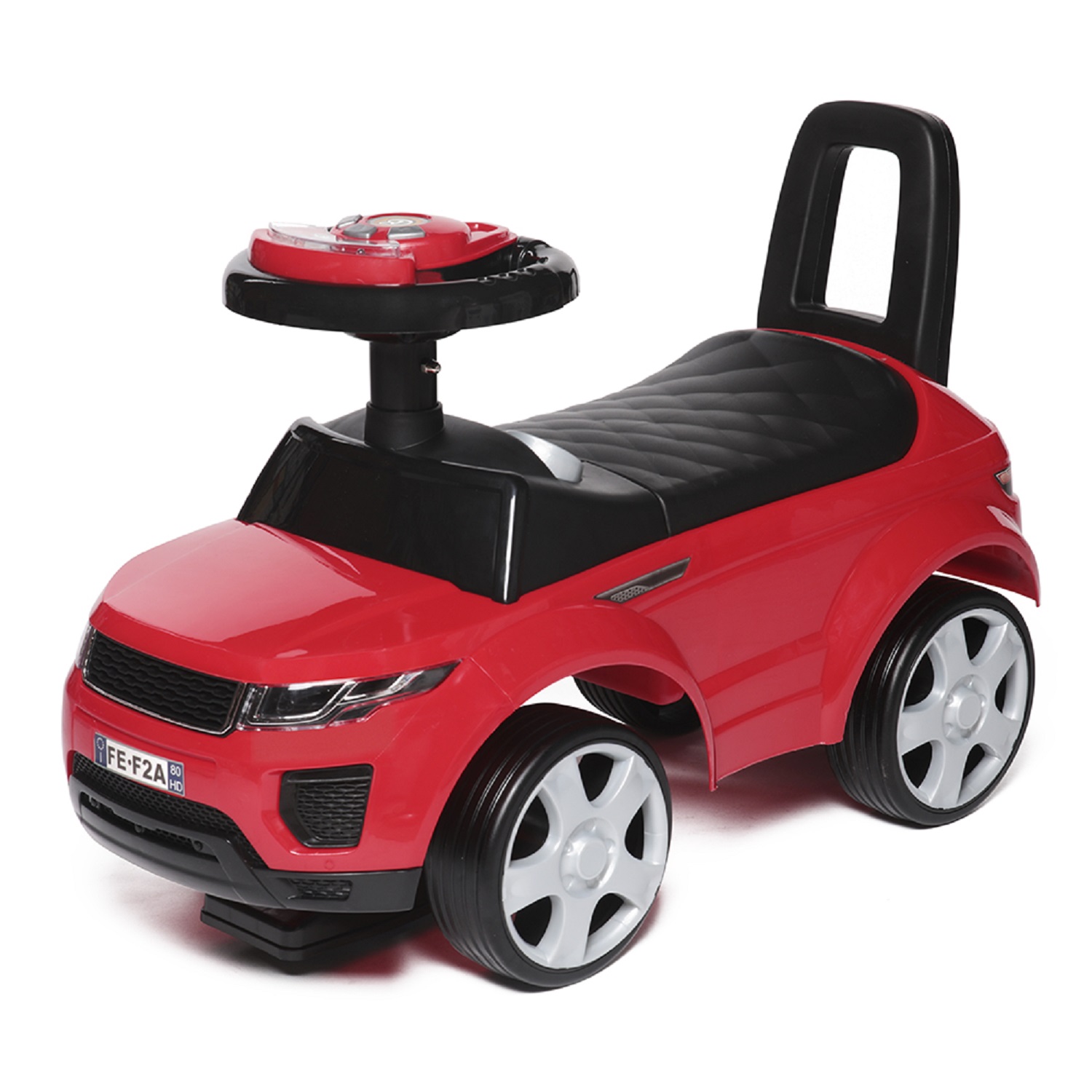 Каталка BabyCare Sport car кожаное сиденье красный - фото 3