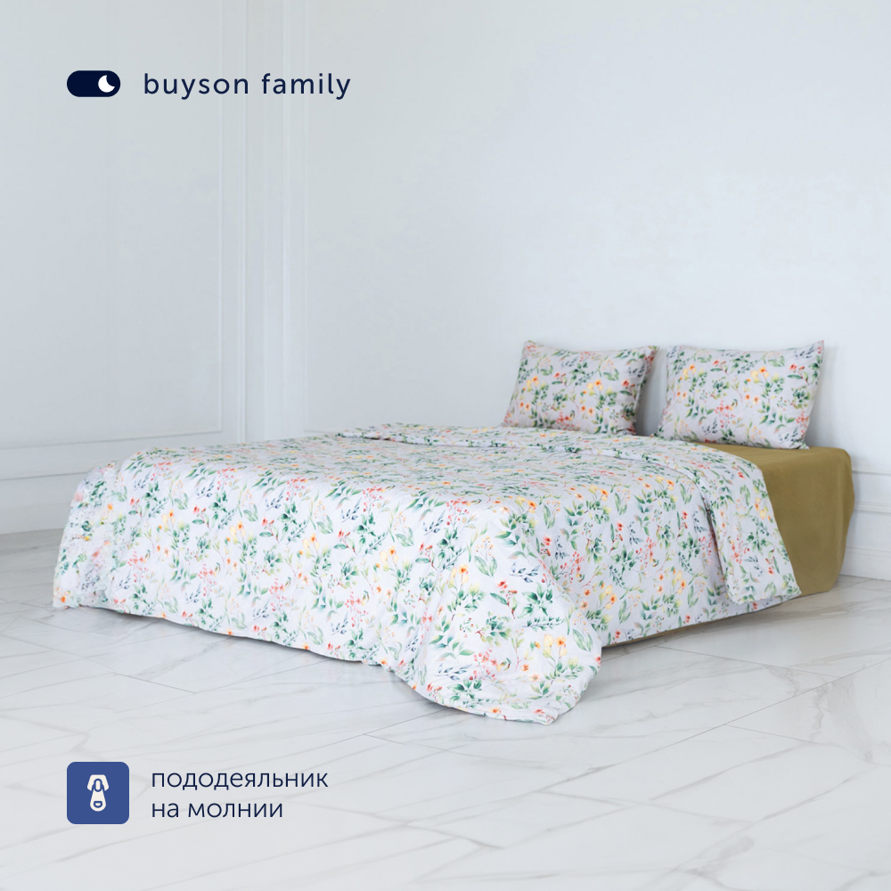 Комплект пододеяльник+2 наволочки buyson BuyFlora Melody 172x205/50x70см - фото 5