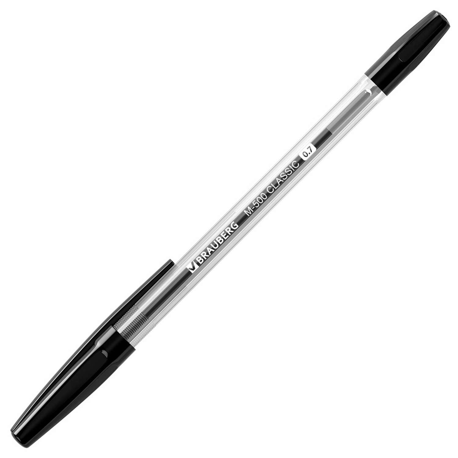 Ручки шариковые Brauberg черные набор 50 штук - фото 5