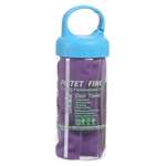 Спортивное полотенце PICTET FINO охлаждающее фиолетовое в пластиковой банке