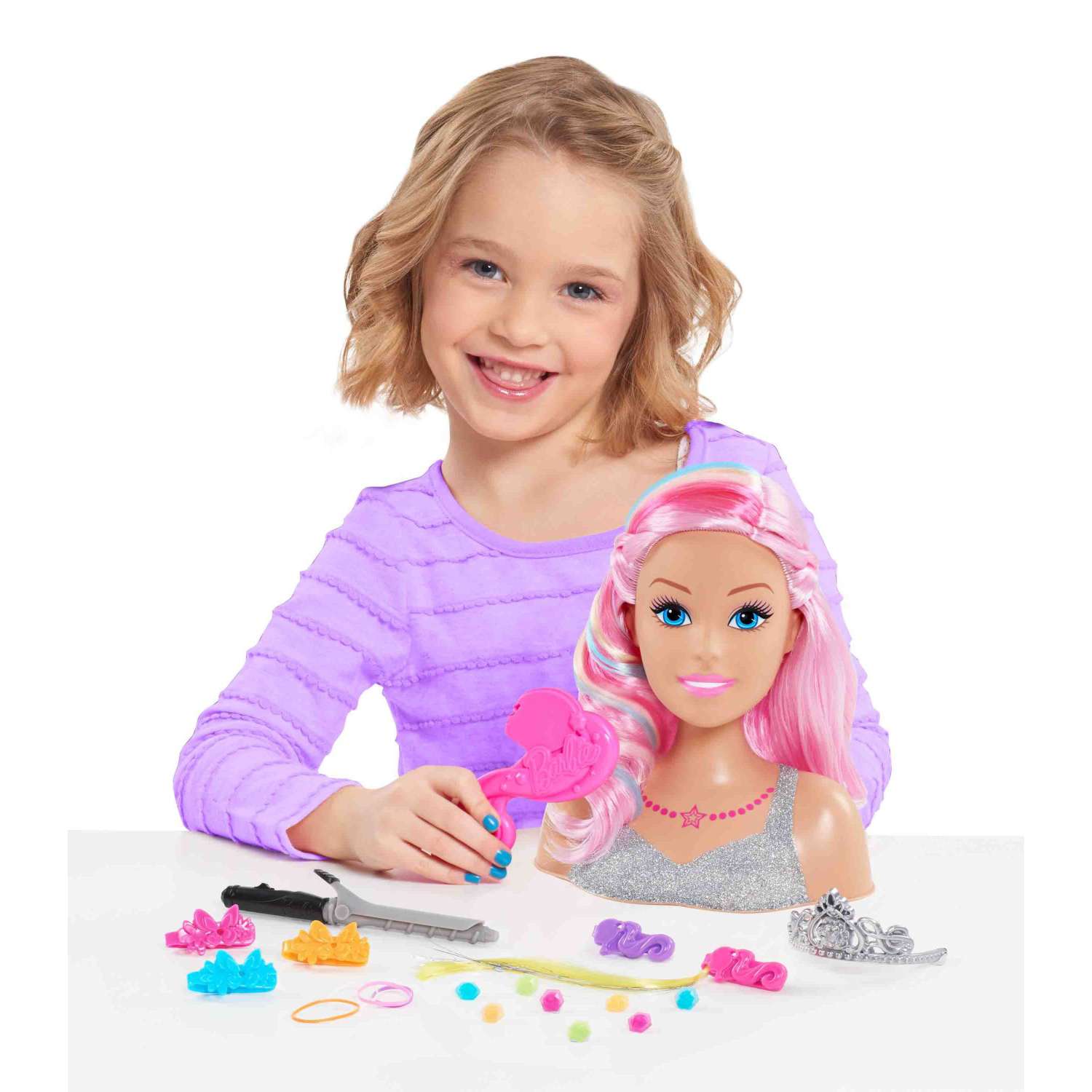 Торс для создания причесок Barbie Dreamtopia 62625 - фото 4