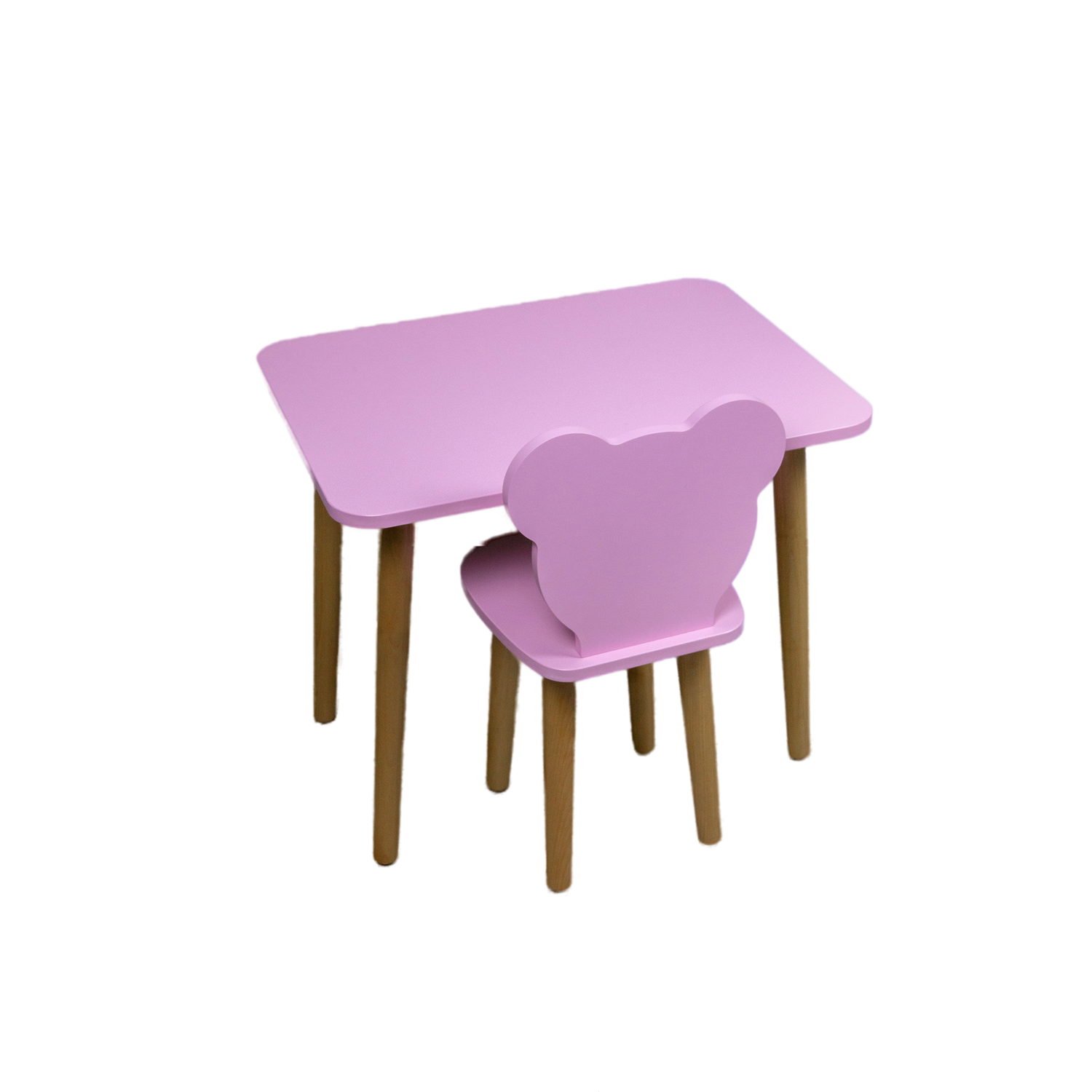 Набор детский Alubalu стол и стул розовый - фото 1