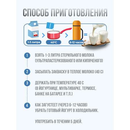 Закваска Полезная Партия Биойогурт 10 порций