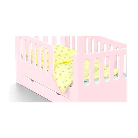 Кровать детская односпальная Roomiroom Односпальная 160х80 детская розовая левая