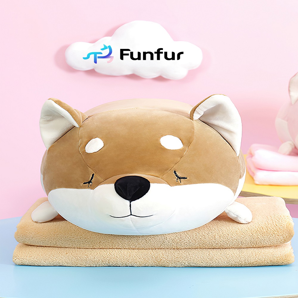 Игрушка-подушка Funfur с пледом Shiba - фото 2