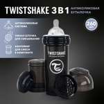 Бутылочка Twistshake антиколиковая 260мл Чёрная