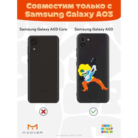 Силиконовый чехол Mcover для смартфона Samsung Galaxy A03 Союзмультфильм Мы к вам заехали на час