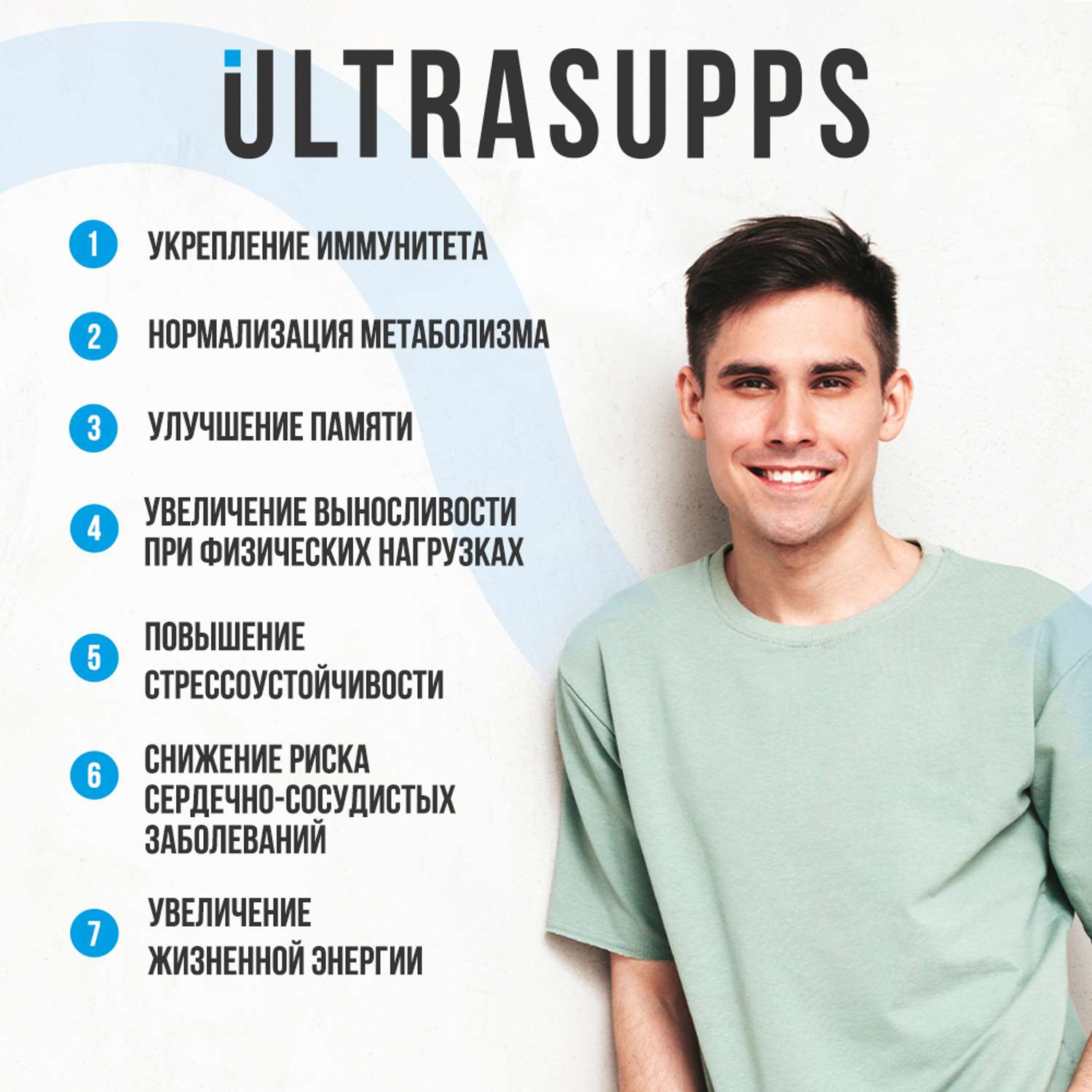Витамины для мужчин ULTRASUPPS Мультивитаминный комплекс 90 каплет - фото 2