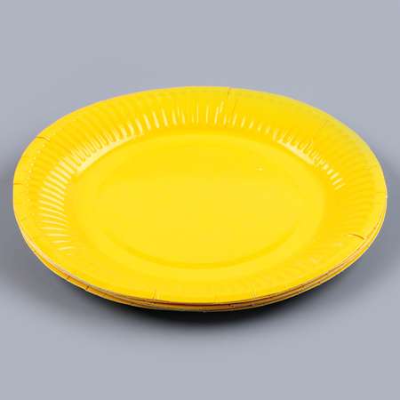 Набор бумажной посуды Страна карнавалия 6 тарелок 6 стаканов цвет жёлтый