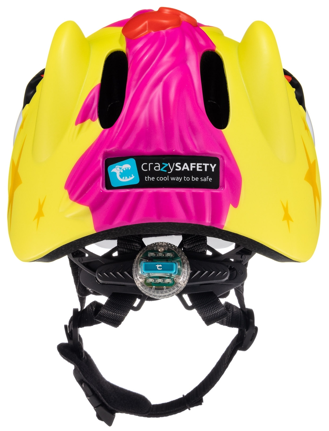 Шлем защитный Crazy Safety Yellow Zebra с механизмом регулировки размера 49-55 см - фото 2