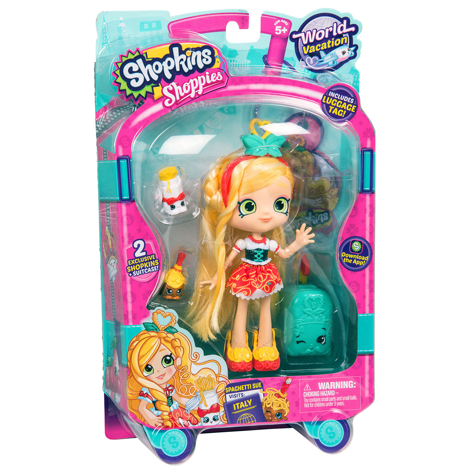 Кукла Shopkins Shoppies Сью Спагетти Путешествие в Европу купить по цене  1479 ₽ в интернет-магазине Детский мир