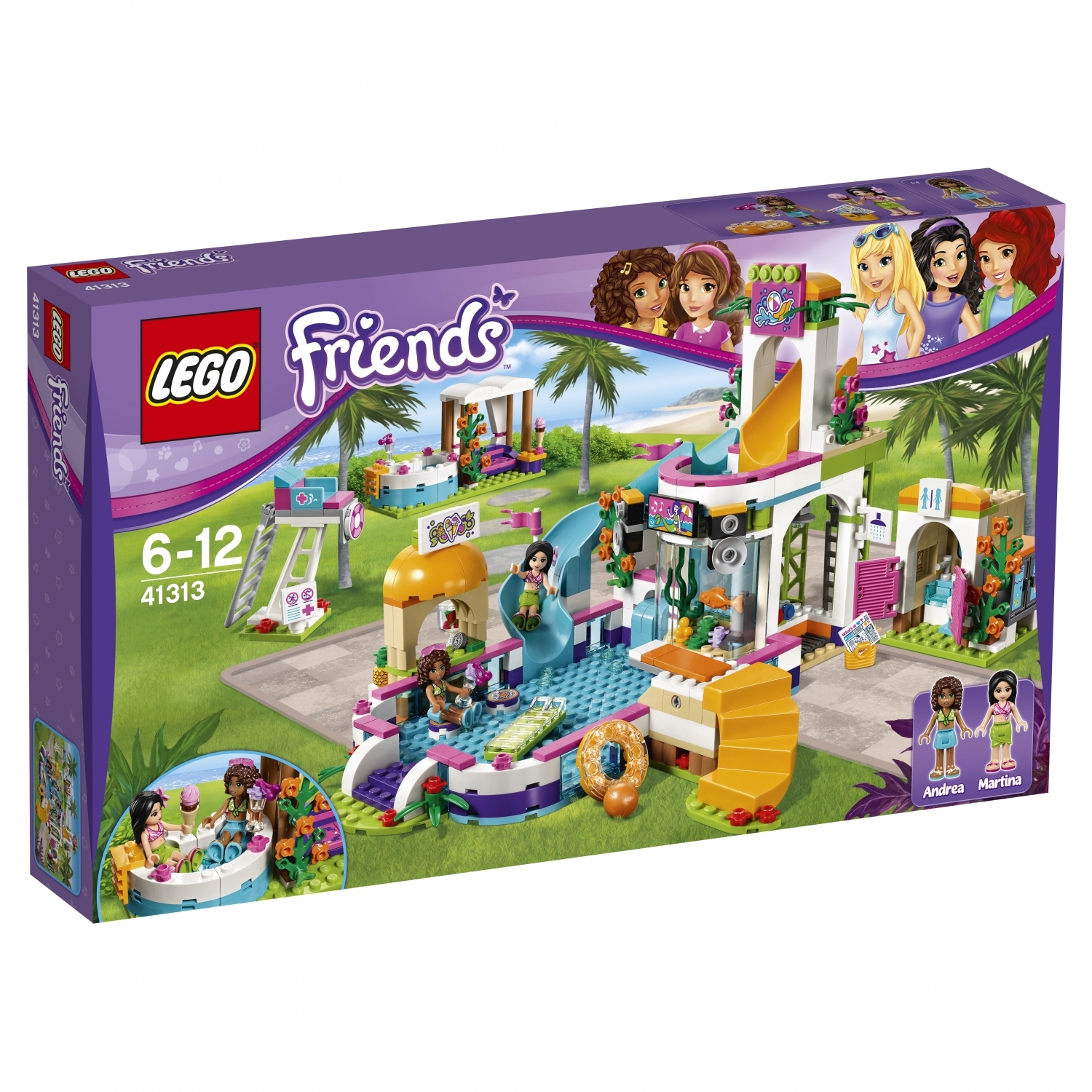 Конструктор LEGO Friends Летний бассейн (41313) купить по цене 3999 ₽ в  интернет-магазине Детский мир