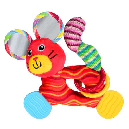 Мягкая игрушка Uviton с прорезывателем и погремушкой Bright friend Мышка