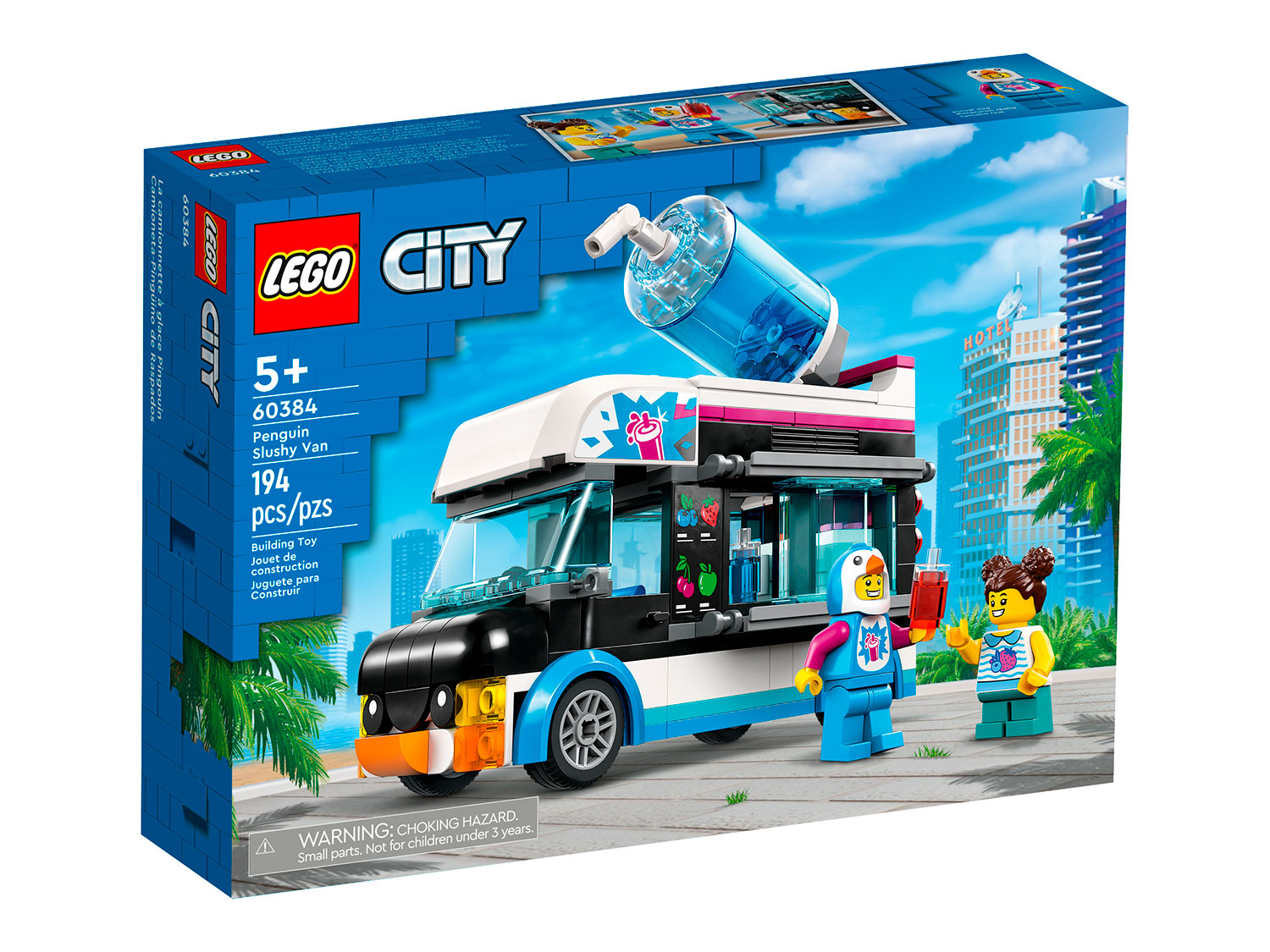 Конструктор детский LEGO City Фургон для шейков Пингвин 60384 - фото 10