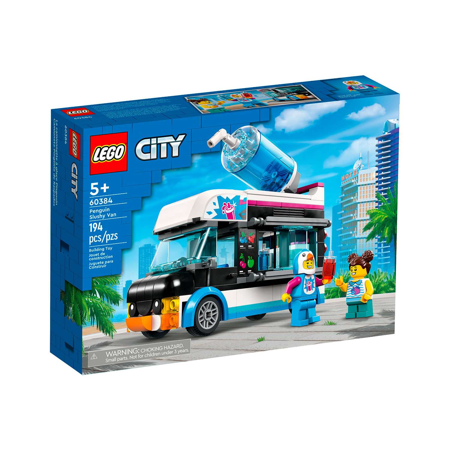 Конструктор детский LEGO City Фургон для шейков Пингвин 60384 - фото 10