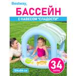 Надувной детский бассейн Bestway Сладости с навесом 104х84 см 1 кольцо