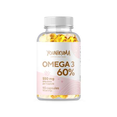 Биологически активная добавка YOUNIKUMA Омега-3 60% 90 капсул