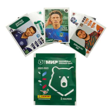 Бокс с наклейками Panini РПЛ сезон 2022-2023 36 пакетиков в наборе