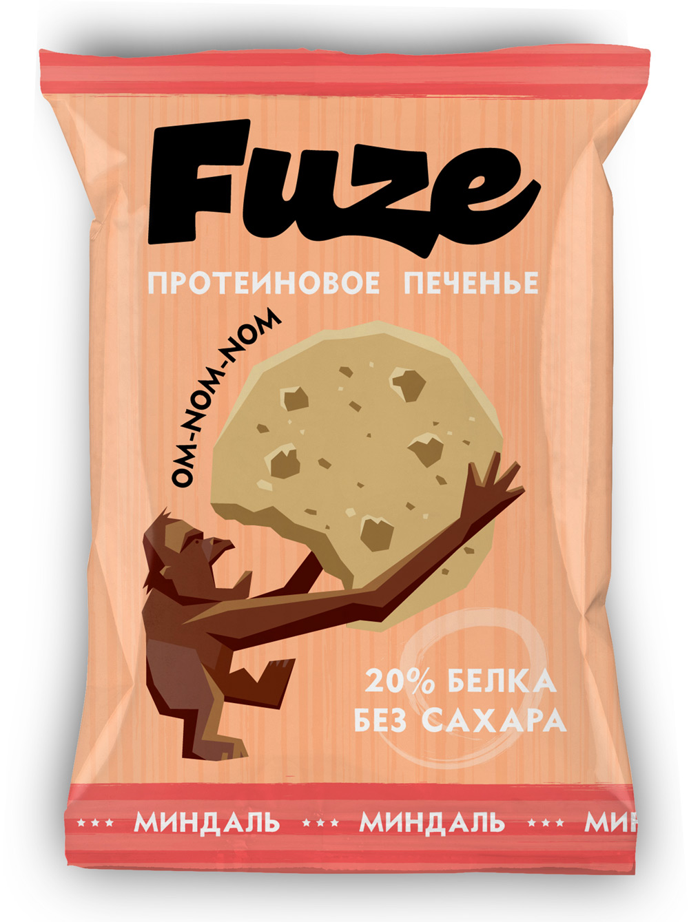 Печенье протеиновое FUZE Миндаль бокс = 9 шт. - фото 1