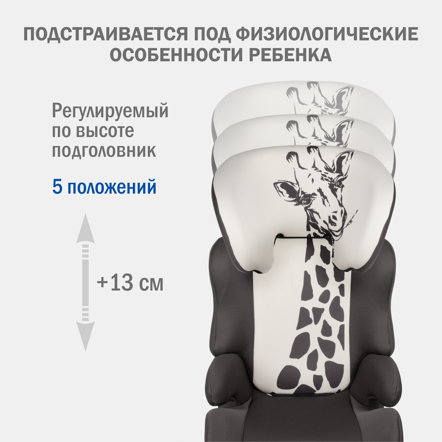 Автомобильное кресло SIGER УУД Siger Смарт гр.II/III жираф серый бежевый - фото 3