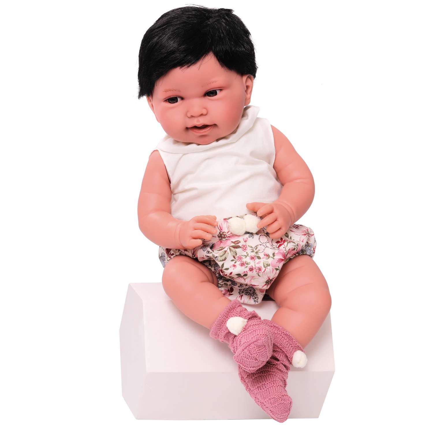 Кукла малышка Antonio Juan Реборн Сэнди в розовом 40 см мягконабивная 33069 - фото 6