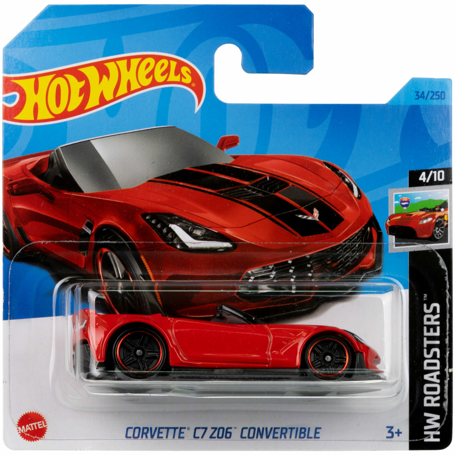 Коллекционная машинка Hot Wheels Corvette c7 z06 convertible 5785-122 - фото 6