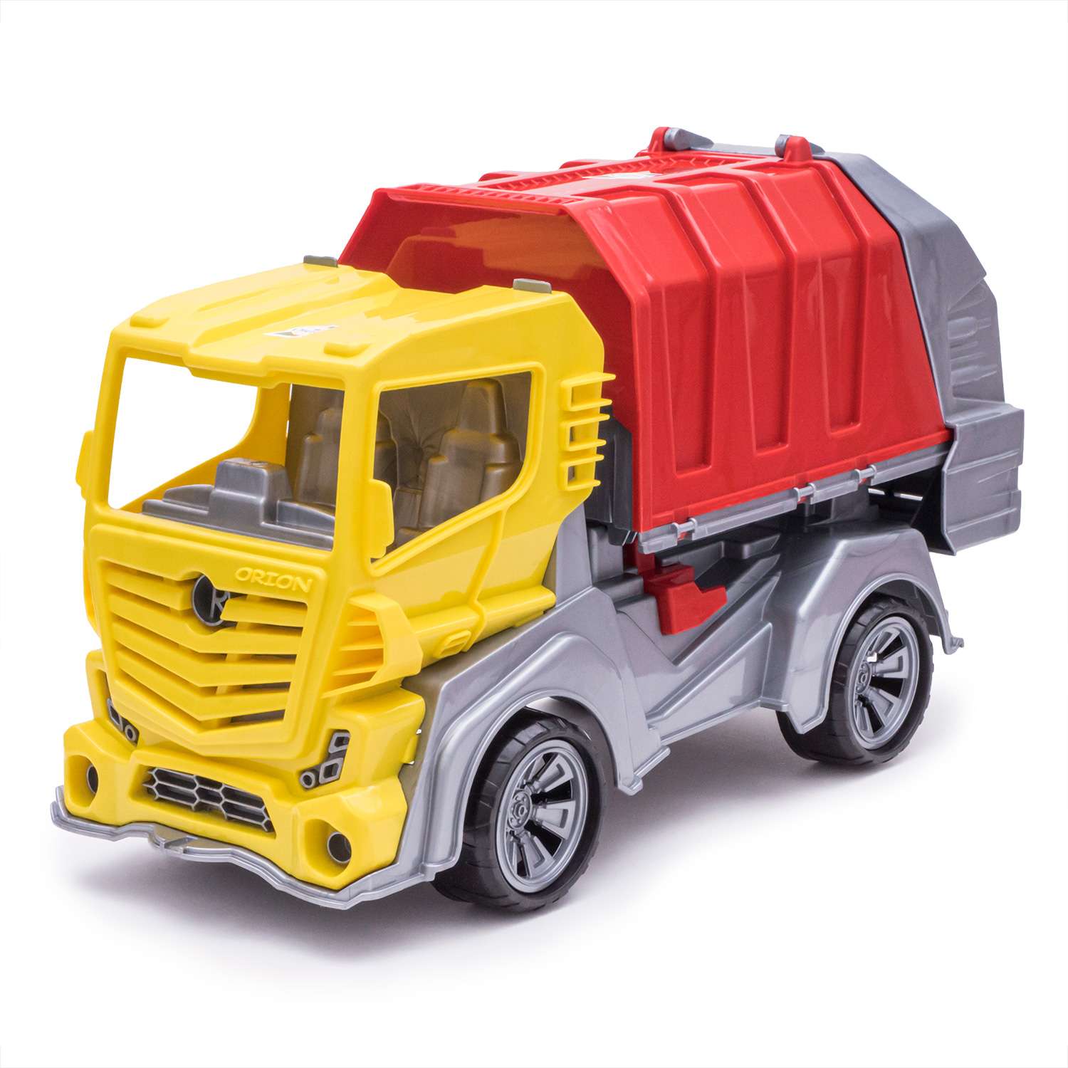 Автомобиль ORION TOYS МП FS1 Мусоровоз 032/желтый, красный, серый - фото 1