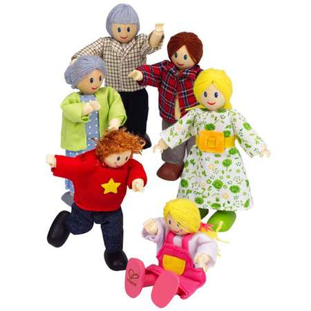 Набор мини-кукол Hape Счастливая семья европейская E3500_HP
