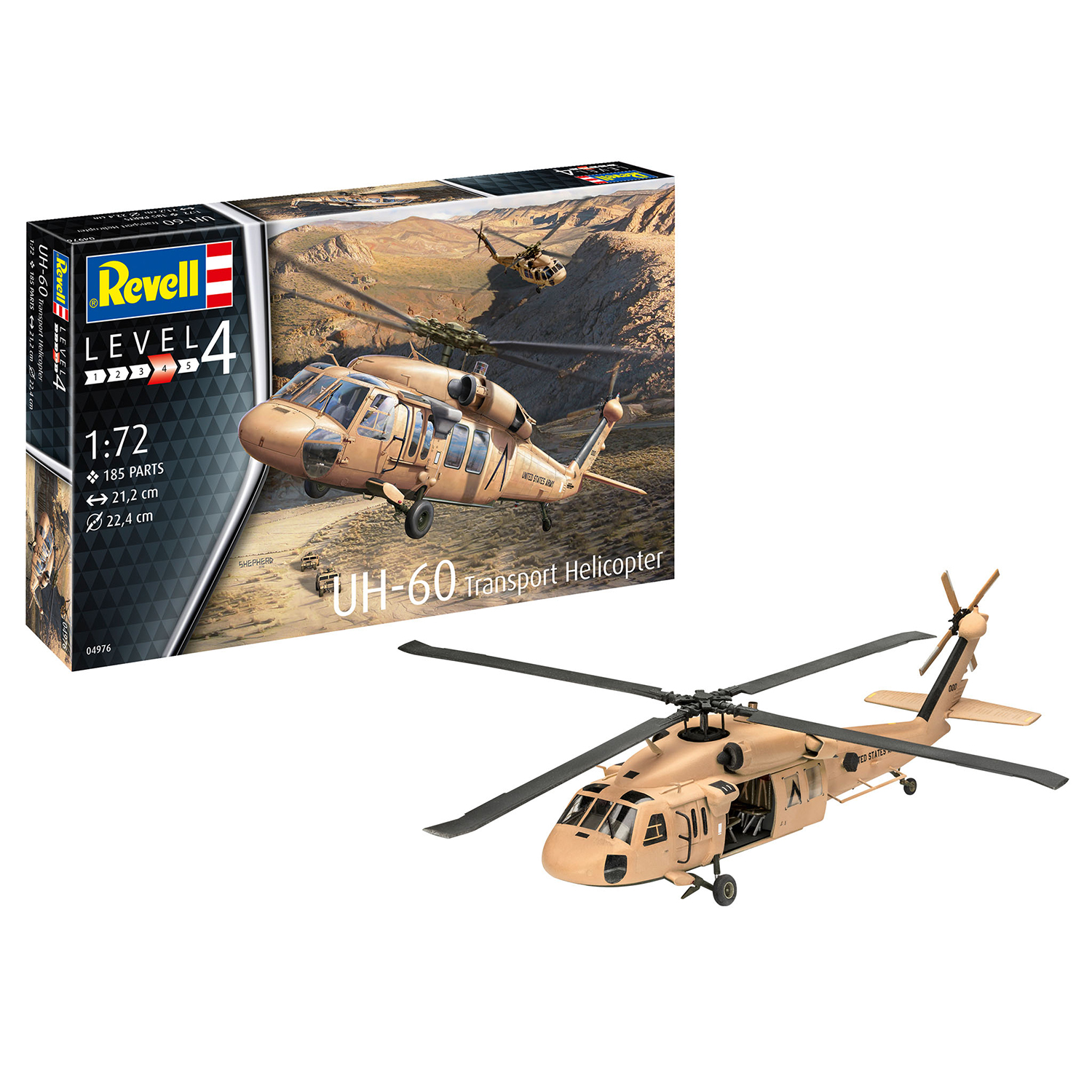 Сборная модель Revell Американский многоцелевой вертолёт UH-60 04976 - фото 2