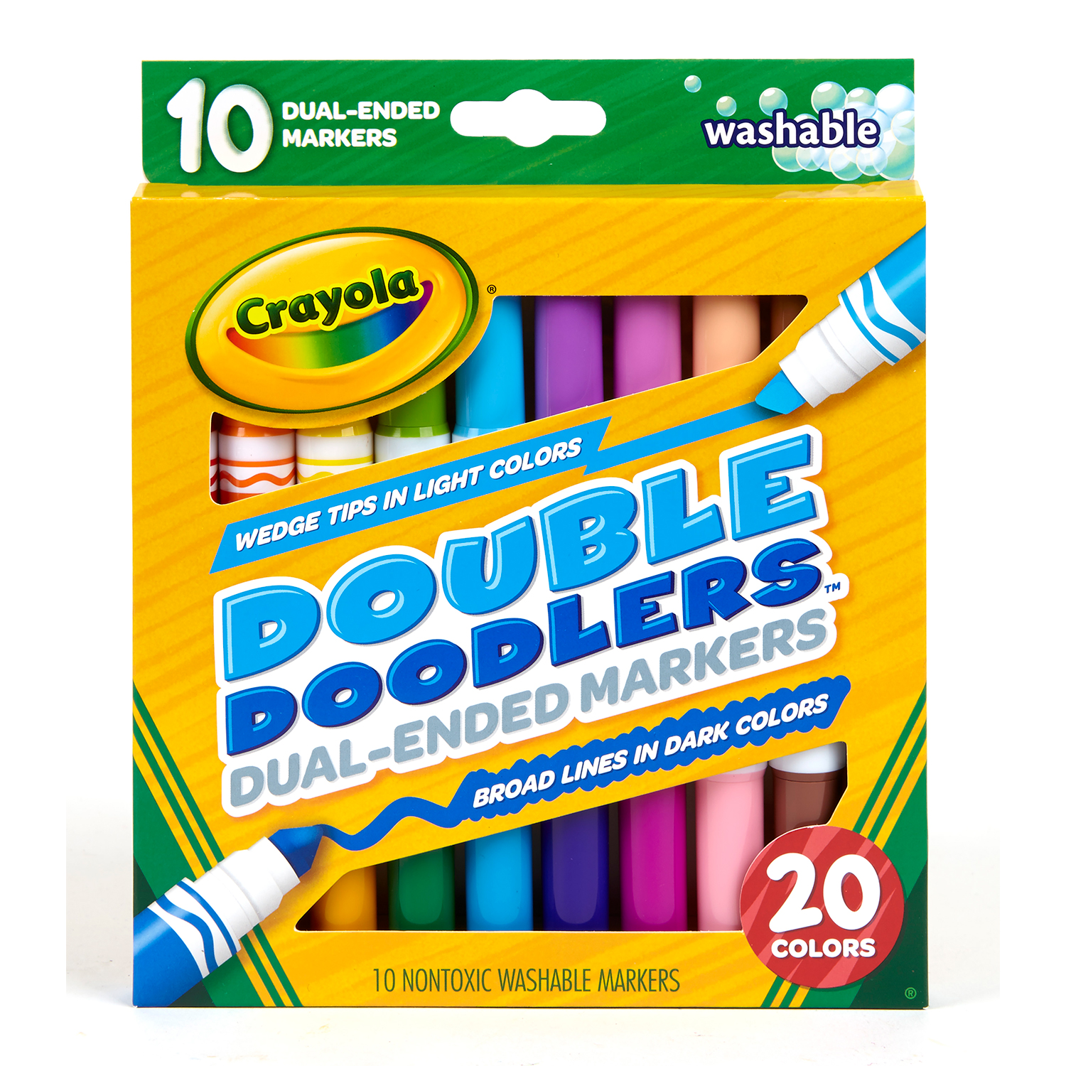 Фломастеры CRAYOLA 10 смываемых двусторонних - фото 1