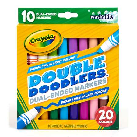 Фломастеры Crayola 10 смываемых двусторонних
