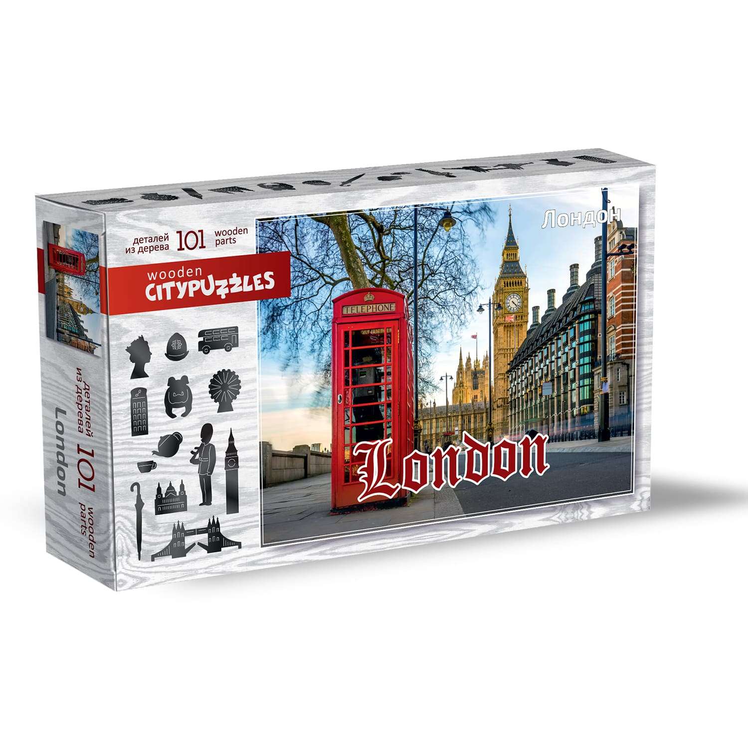 Пазл деревянный Нескучные игры Citypuzzles Лондон - фото 1