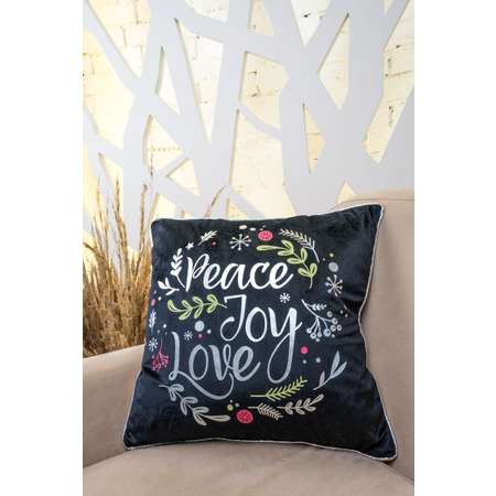 Чехол для подушки Arya Home Collection 45x45 Peace Серый